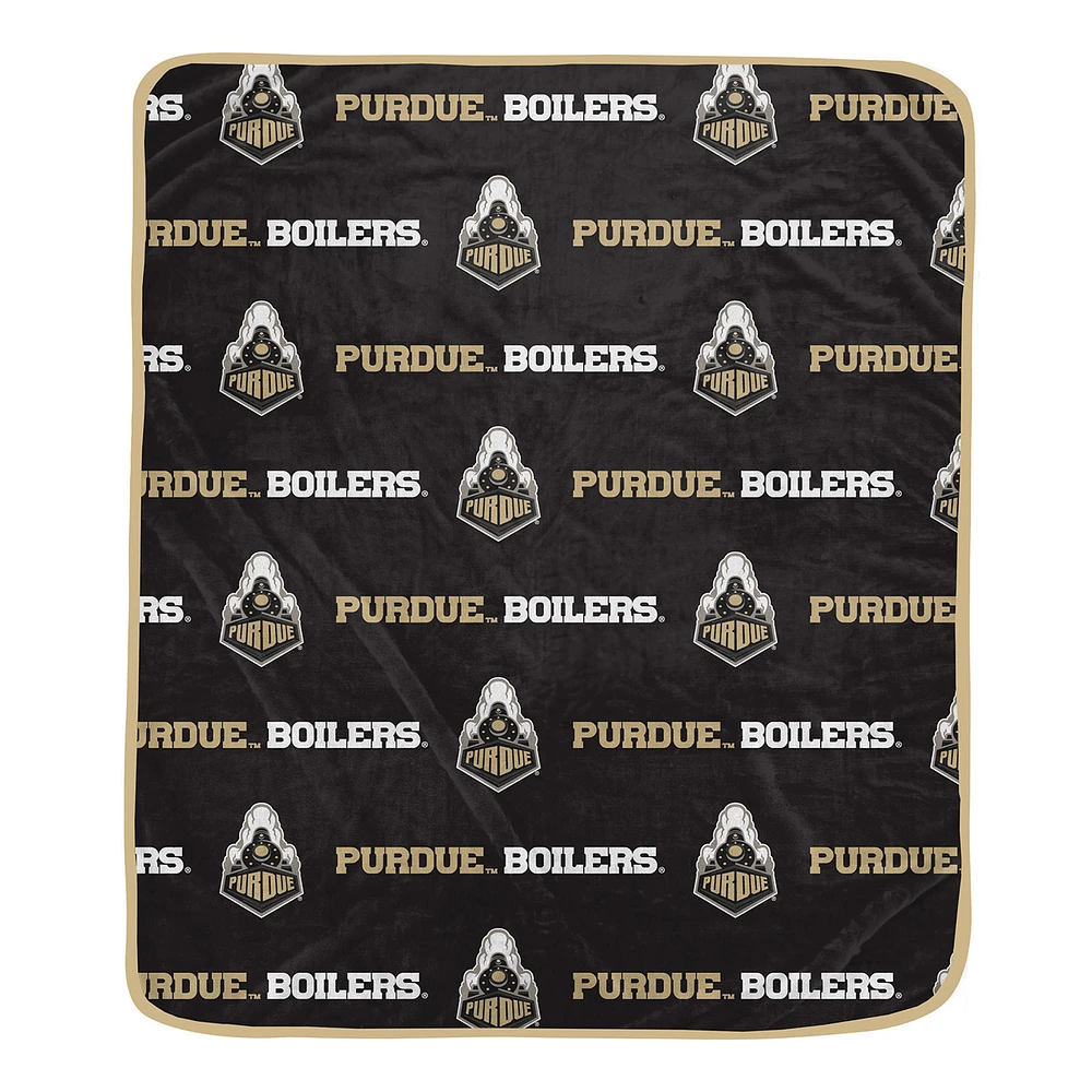 Pegasus Purdue Boilermakers 60" x 72" Repeat Logo Wordmark Ultra Soft Blanket
