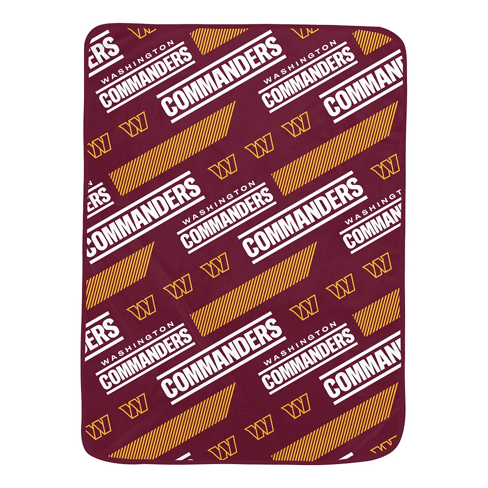 Pegasus Washington Commanders 60" x 72" Slanted Half-Stripe Wordmark Ultra Soft Blanket