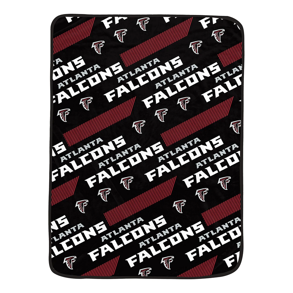 Pegasus Atlanta Falcons 60" x 72" Slanted Half-Stripe Wordmark Ultra Soft Blanket