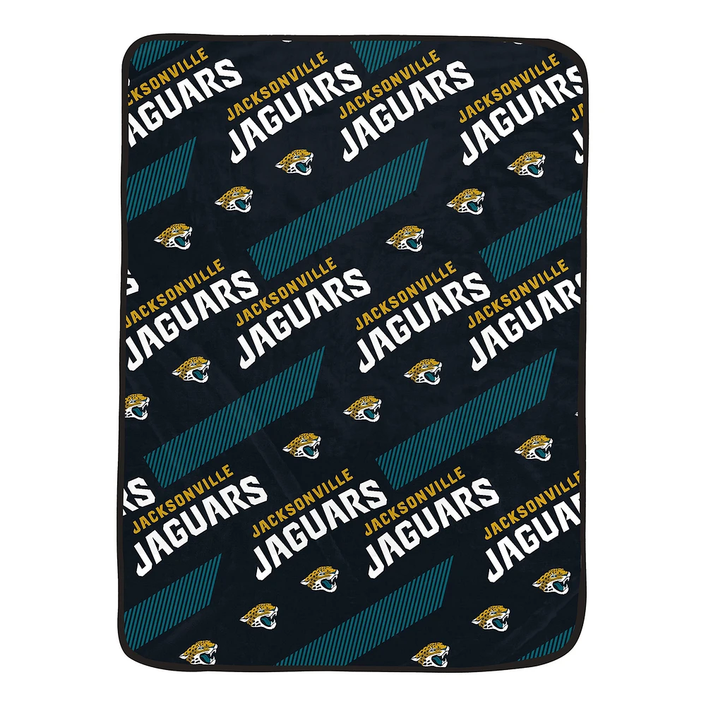 Pegasus Jacksonville Jaguars 60" x 72" Slanted Half-Stripe Wordmark Ultra Soft Blanket