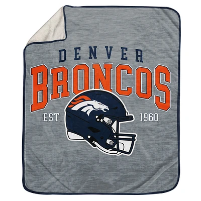 Pegasus Denver Broncos 50" x 60" Arch Block Ultra Cozy Sweatshirt Blanket