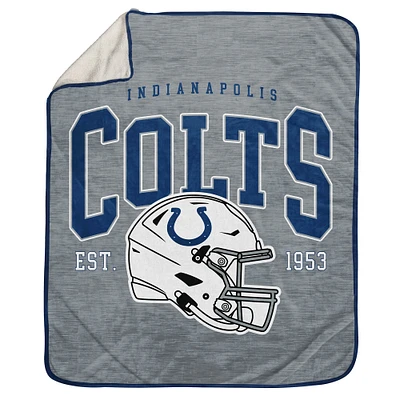 Pegasus Indianapolis Colts 50" x 60" Arch Block Ultra Cozy Sweatshirt Blanket