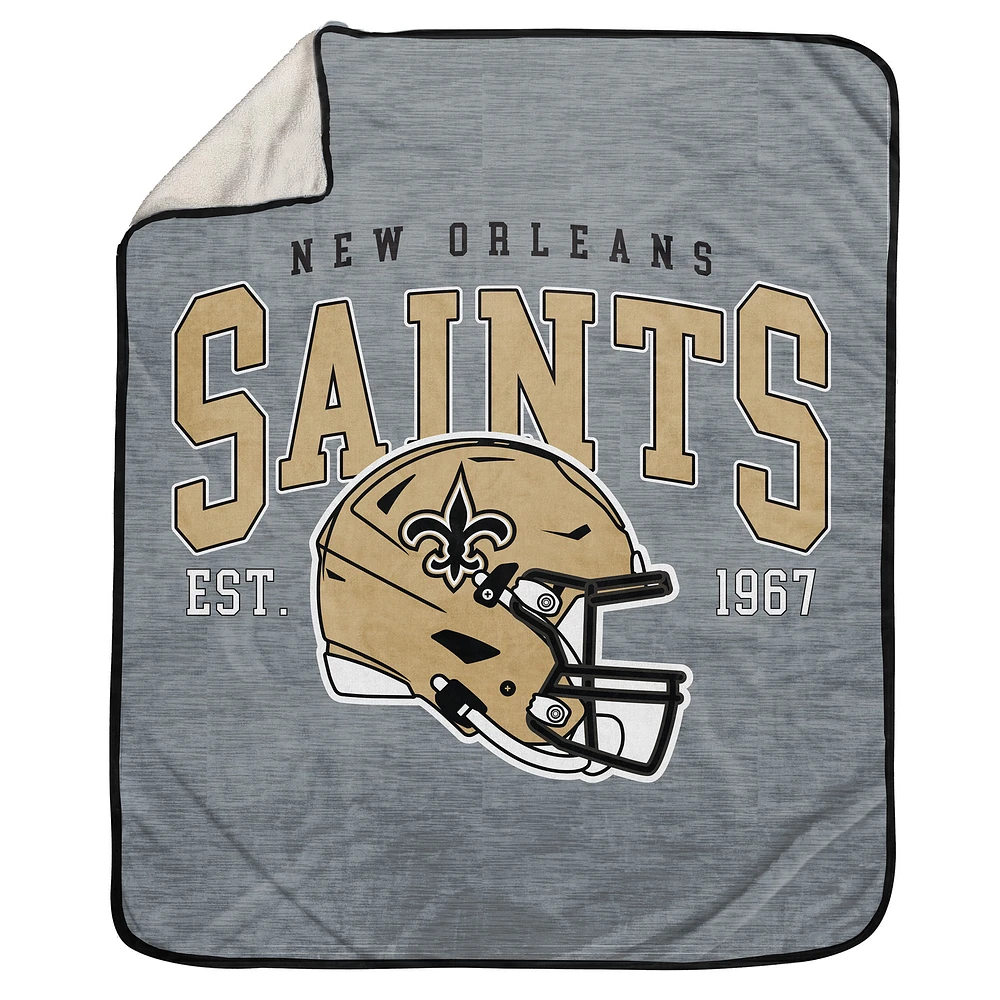 Pegasus New Orleans Saints 50" x 60" Arch Block Ultra Cozy Sweatshirt Blanket