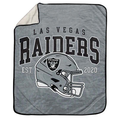 Pegasus Las Vegas Raiders 50" x 60" Arch Block Ultra Cozy Sweatshirt Blanket