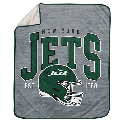 Pegasus New York Jets 50" x 60" Arch Block Ultra Cozy Sweatshirt Blanket