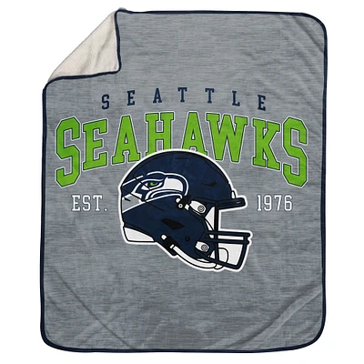 Pegasus Seattle Seahawks 50" x 60" Arch Block Ultra Cozy Sweatshirt Blanket