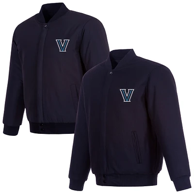 Men's JH Design Navy Villanova Wildcats Reversible Full-Zip Jacket