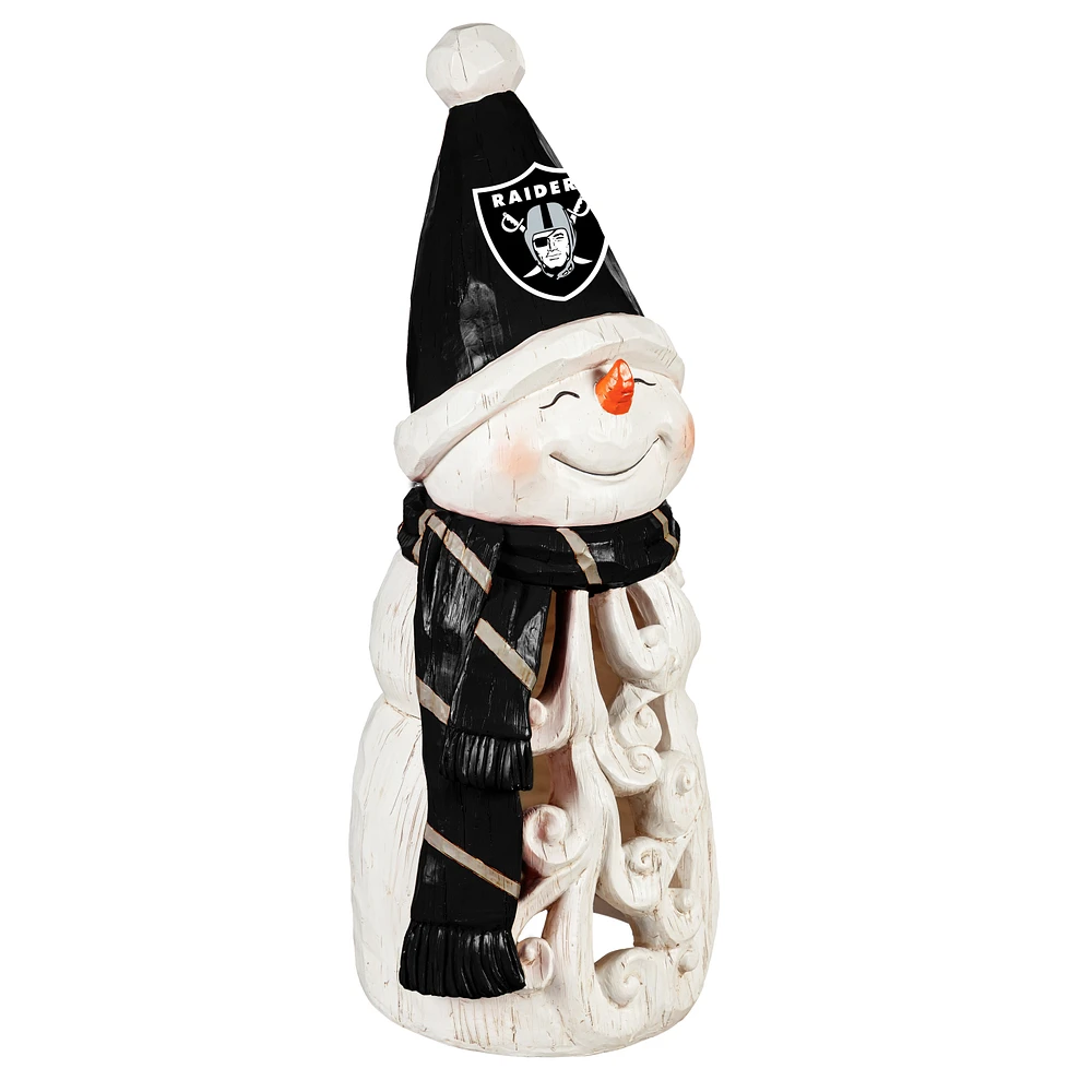 Las Vegas Raiders 26" LED Snowman Garden Statue