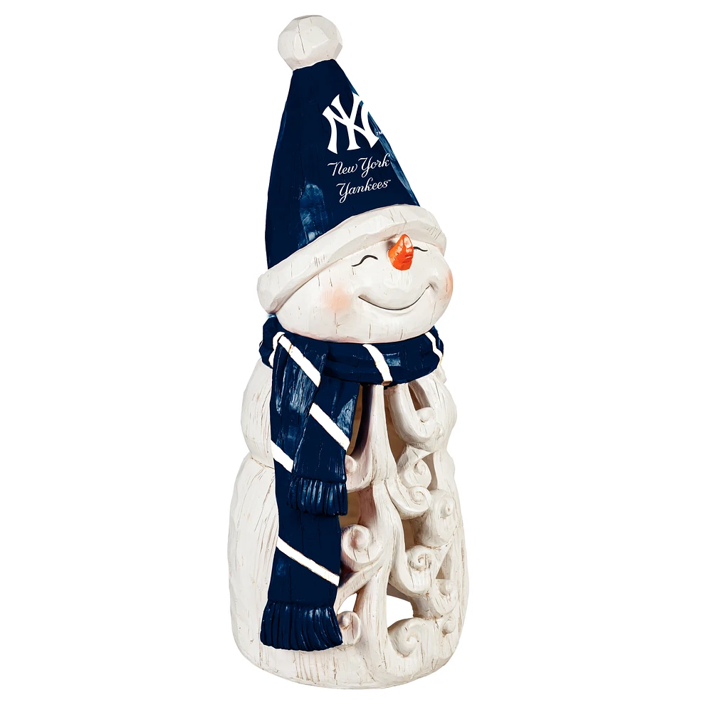 New York Yankees 26" LED Snowman Garden Statue