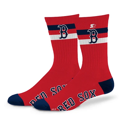 Unisex Starter Boston Red Sox Team Color Two-Stripe Crew Socks