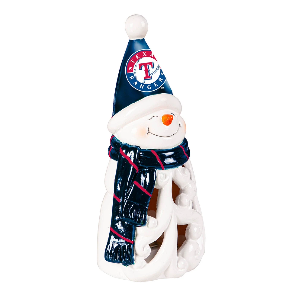 Texas Rangers LED 8" Snowman Lit Garden Statue
