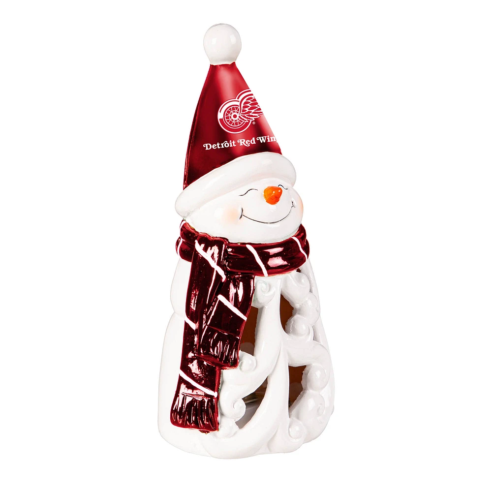 Detroit Red Wings LED 8" Snowman Lit Garden Statue