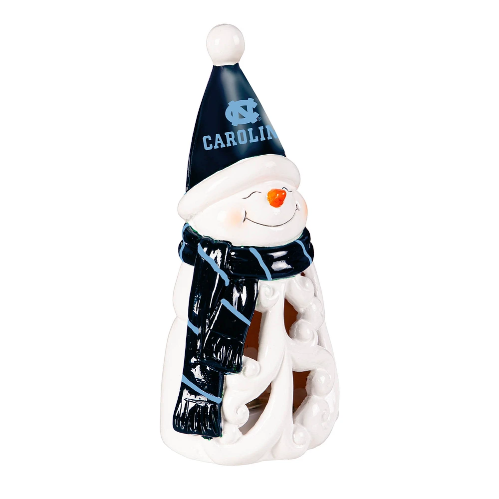 North Carolina Tar Heels LED 8" Snowman Lit Garden Statue