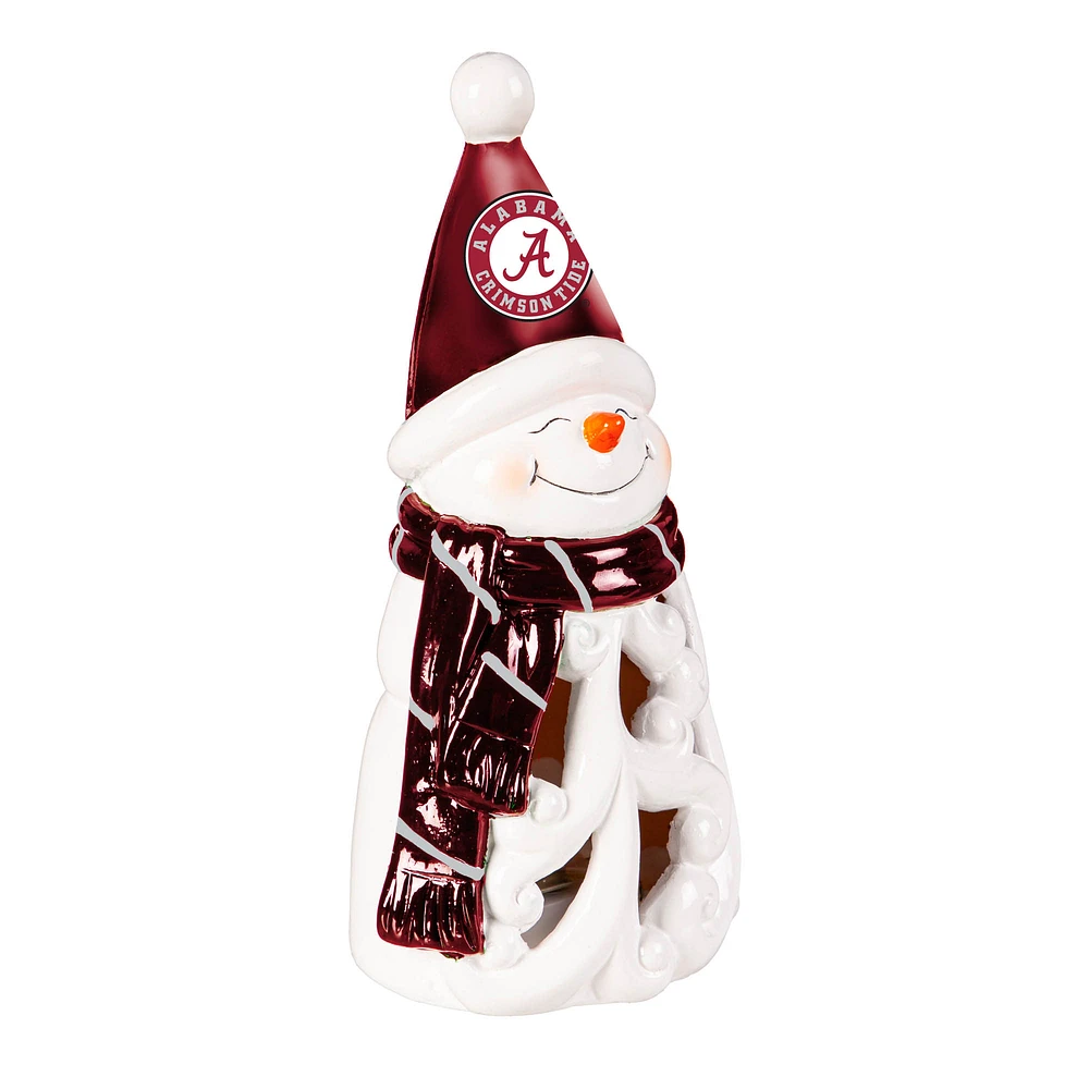 Alabama Crimson Tide LED 8" Snowman Lit Garden Statue