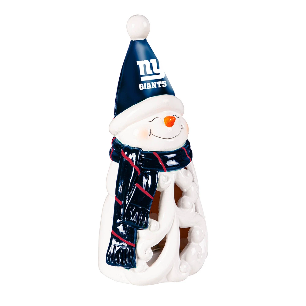 New York Giants LED 8" Snowman Lit Garden Statue