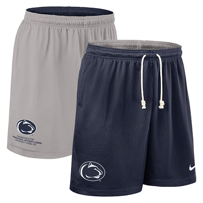 Men's Nike Navy/Gray Penn State Nittany Lions 2025 Sideline Reversible Performance Shorts