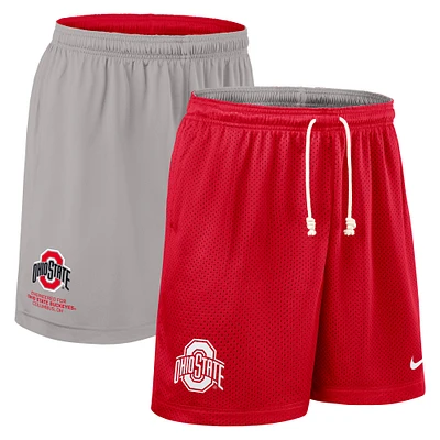 Men's Nike Scarlet/Gray Ohio State Buckeyes 2025 Sideline Reversible Performance Shorts