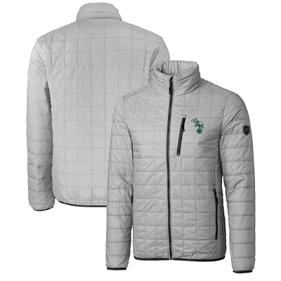 Men's Cutter & Buck Gray Athletics Big Tall Rainier PrimaLoft® Eco Insulated Full-Zip Hoodie Puffer Jacket