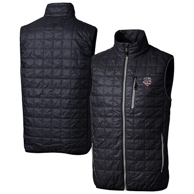 Men's Cutter & Buck Navy Minnesota Twins Big Tall Rainier PrimaLoft® Eco Insulated Full-Zip Puffer Vest