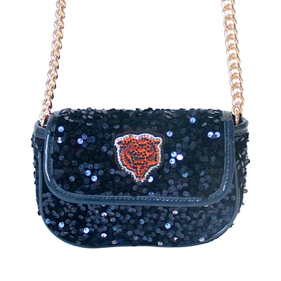 Cuce Navy Chicago Bears Sequin Crossbody Bag