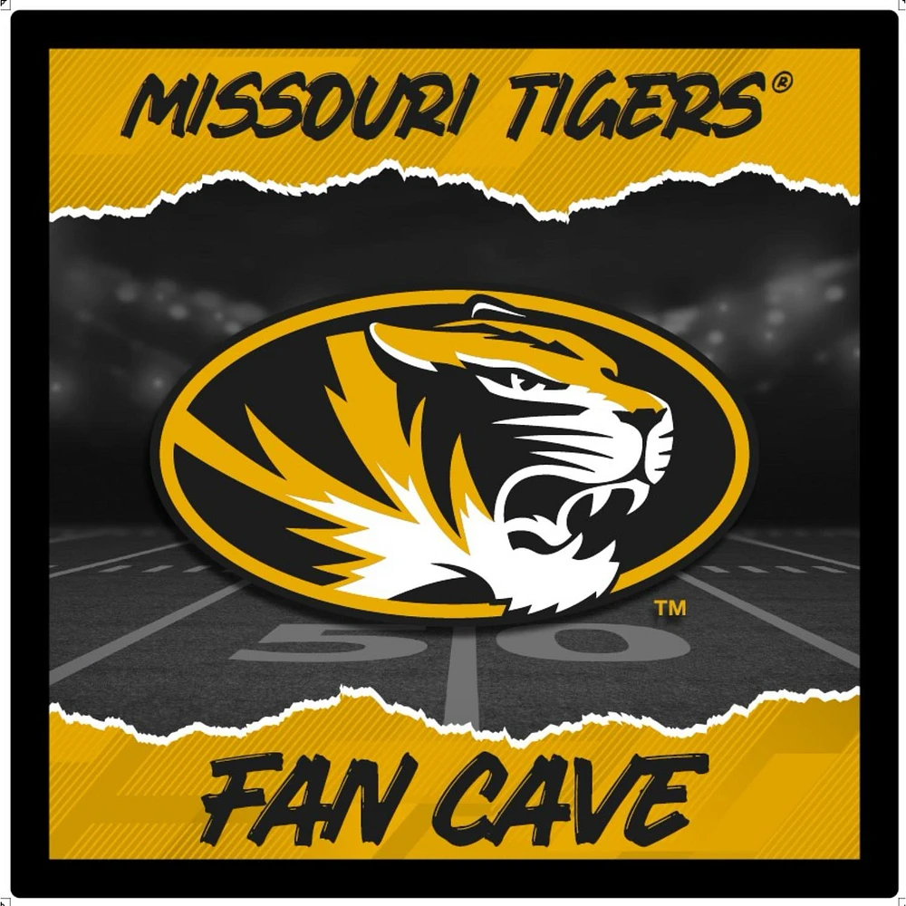 Missouri Tigers 23" LED Fan Cave Square-Shaped Lighted Wall Sign