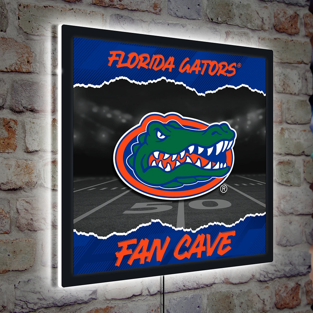 Florida Gators 23" LED Fan Cave Square-Shaped Lighted Wall Sign