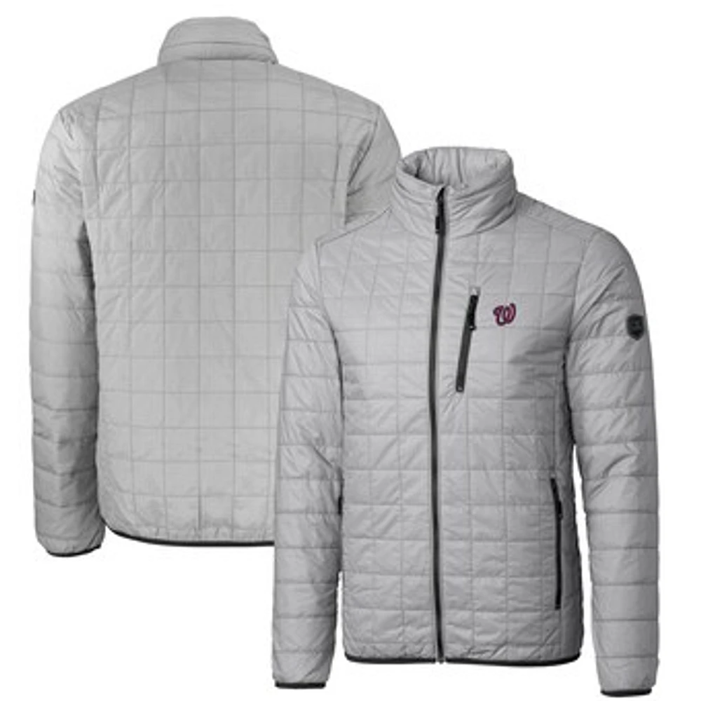 Men's Cutter & Buck Washington Nationals Big Tall Rainier PrimaLoft® Eco Insulated Full-Zip Puffer Jacket