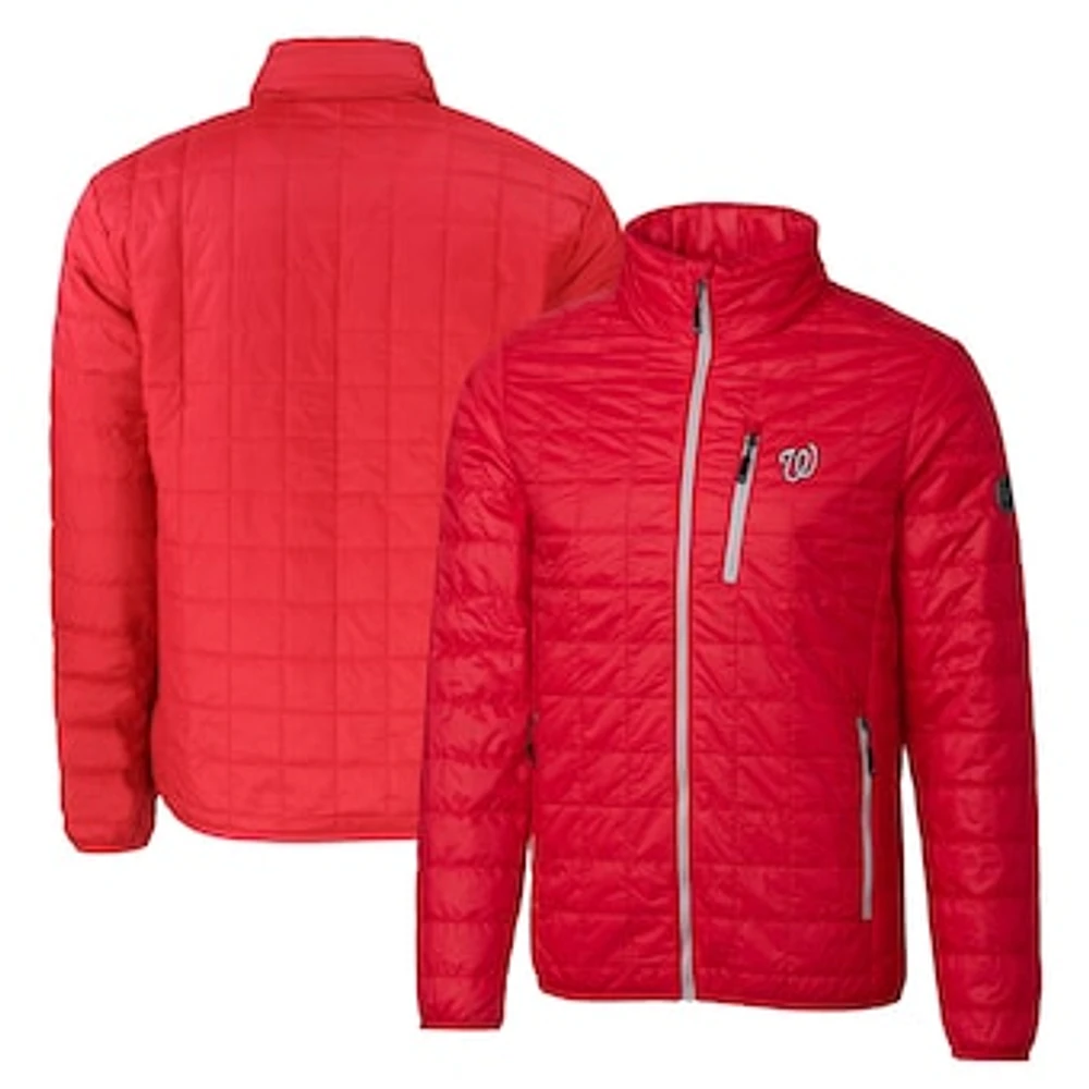 Men's Cutter & Buck Washington Nationals Big Tall Rainier PrimaLoft® Eco Insulated Full-Zip Puffer Jacket