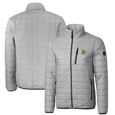 Men's Cutter & Buck Gray Athletics Big Tall Rainier PrimaLoft® Eco Insulated Full-Zip Puffer Jacket