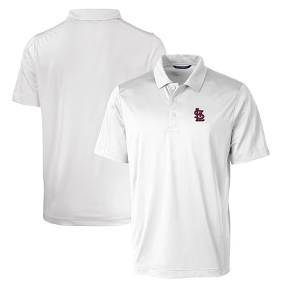 Men's Cutter & Buck White St. Louis Cardinals Big Tall Prospect Eco Textured Stretch Polo