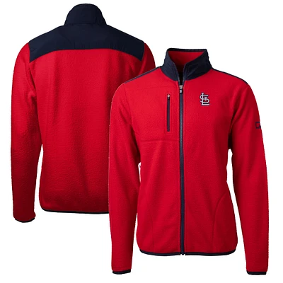 Men's Cutter & Buck Red St. Louis Cardinals Big Tall Cascade Eco Fleece Full-Zip Jacket