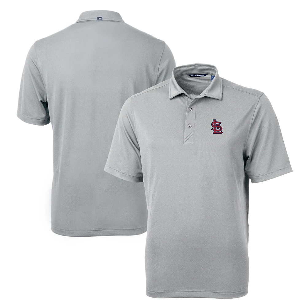 Men's Cutter & Buck Gray St. Louis Cardinals Big Tall Virtue Eco Pique Recycled Polo