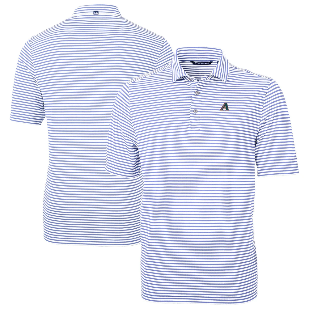 Men's Cutter & Buck Purple Arizona Diamondbacks Virtue Eco Pique Stripe Recycled Polo