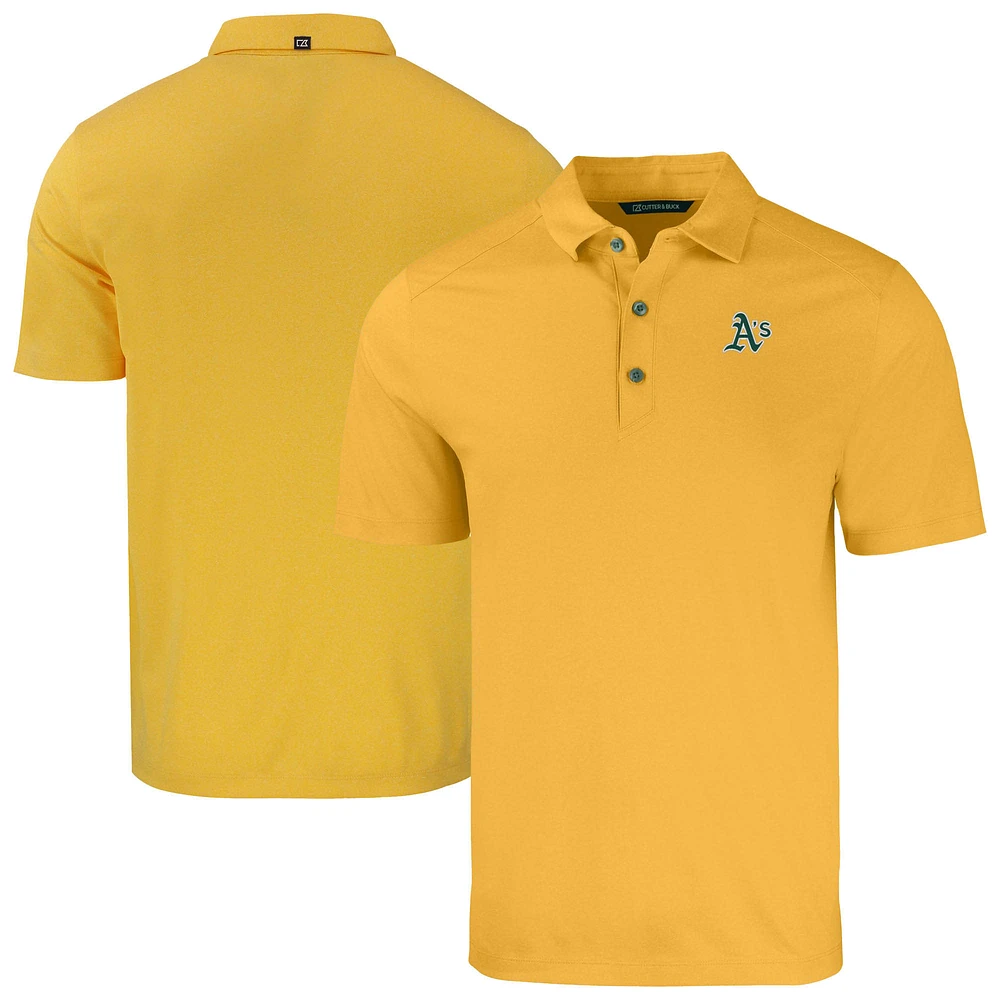 Men's Cutter & Buck Heather Gold Athletics Forge Eco Stretch Recycled Polo