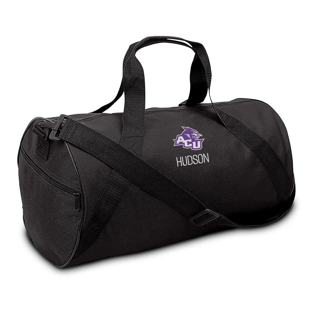 Youth Black Abilene Christian University Wildcats Personalized Duffel Bag