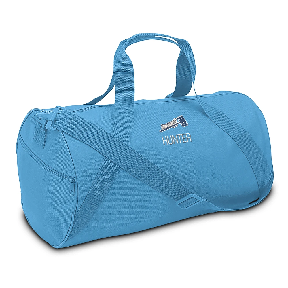Youth Light Blue Brandeis University Judges Personalized Duffel Bag