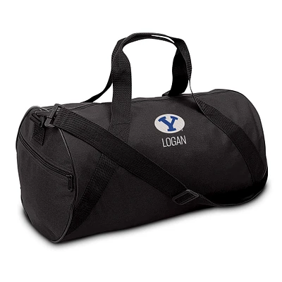 Youth Black BYU Cougars Personalized Duffel Bag
