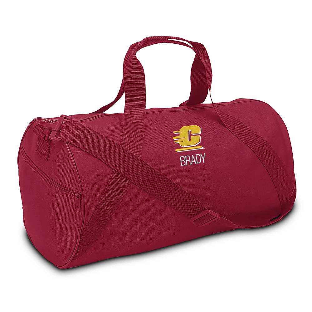 Youth Crimson Central Michigan Chippewas Personalized Duffel Bag