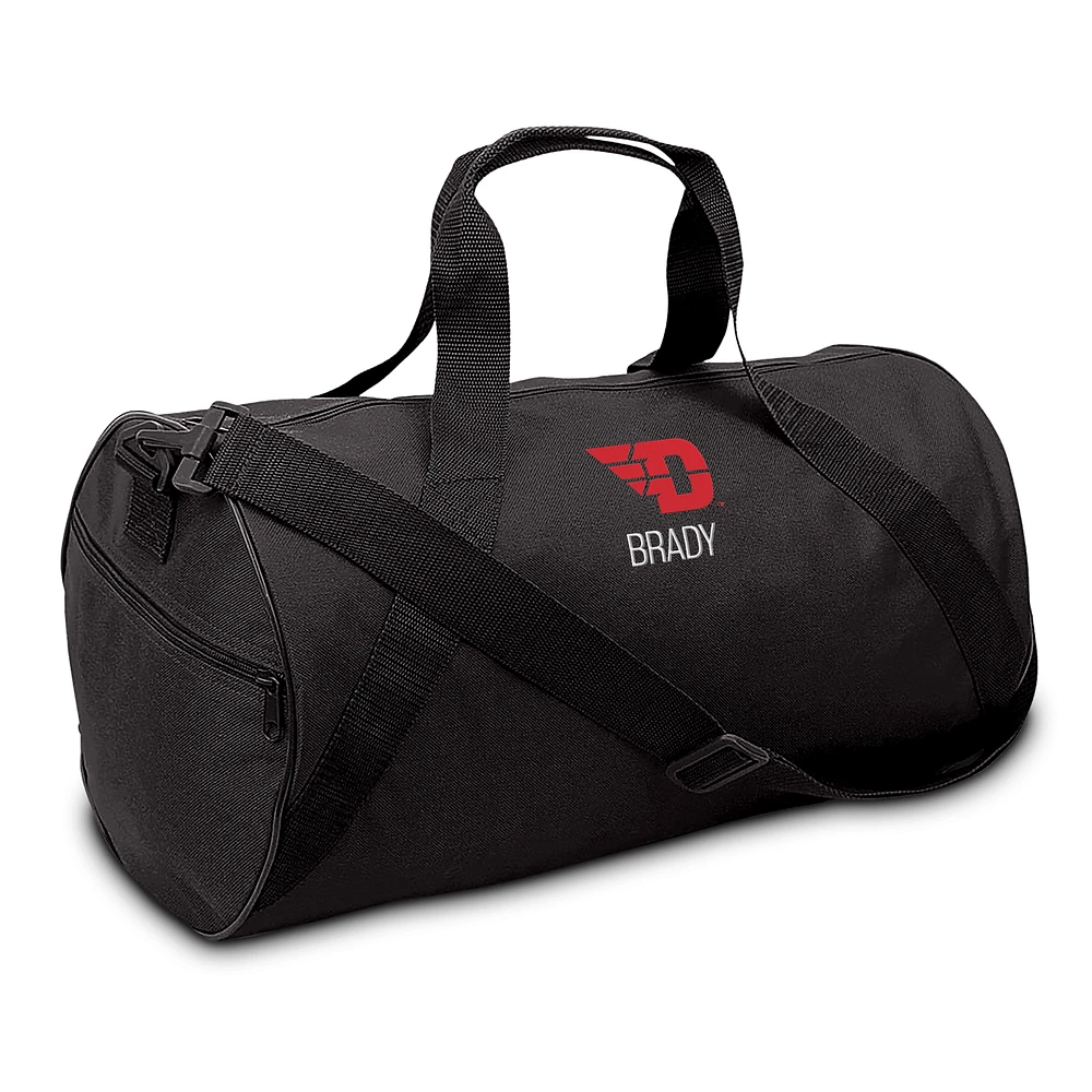 Youth Black Dayton Flyers Personalized Duffel Bag