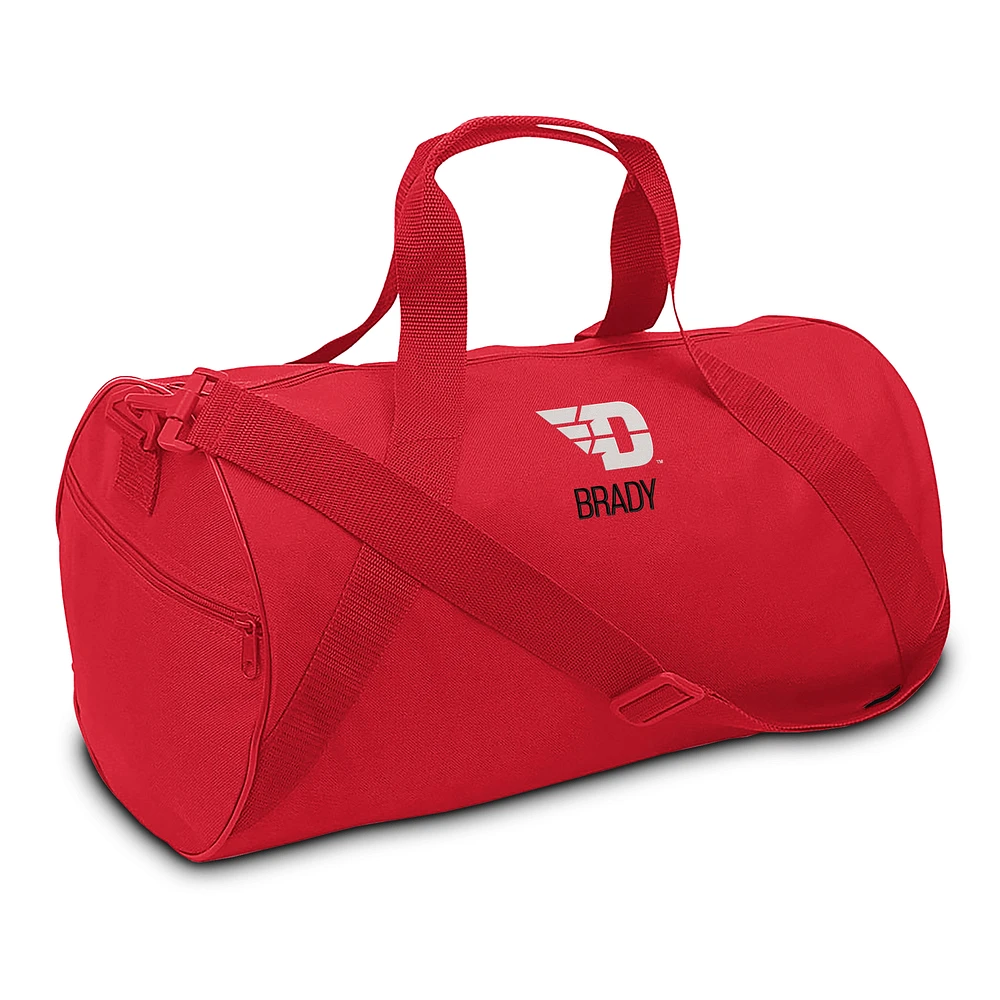 Youth Red Dayton Flyers Personalized Duffel Bag