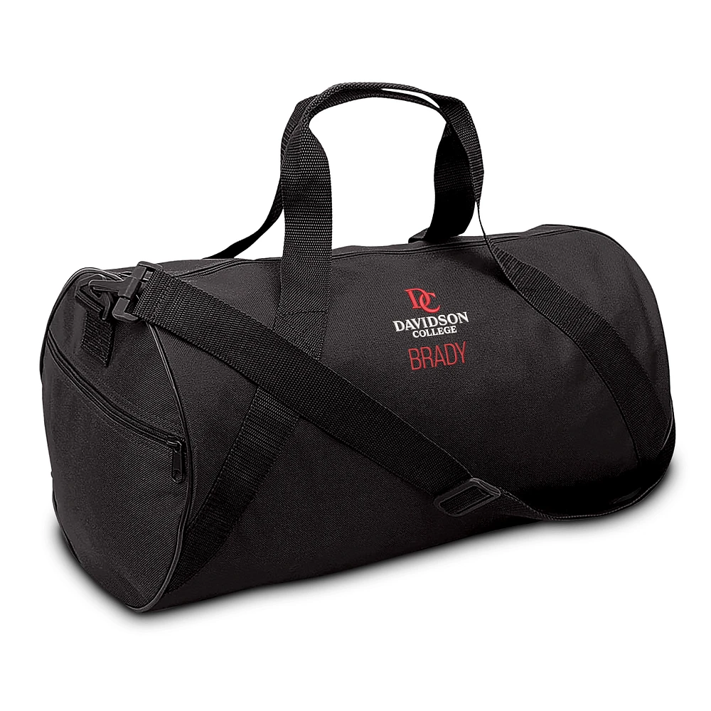 Youth Black Davidson Wildcats Personalized Duffel Bag