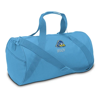 Youth Light Blue Delaware Fightin' Blue Hens Personalized Duffel Bag