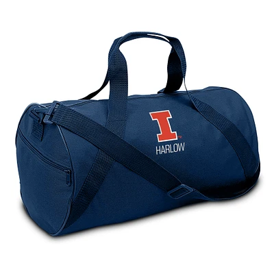 Youth Navy Illinois Fighting Illini Personalized Duffel Bag