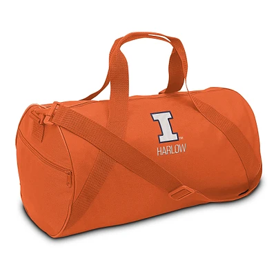 Youth Orange Illinois Fighting Illini Personalized Duffel Bag