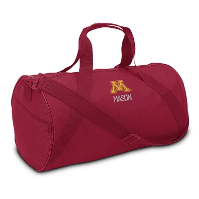 Youth Maroon Minnesota Golden Gophers Personalized Duffel Bag