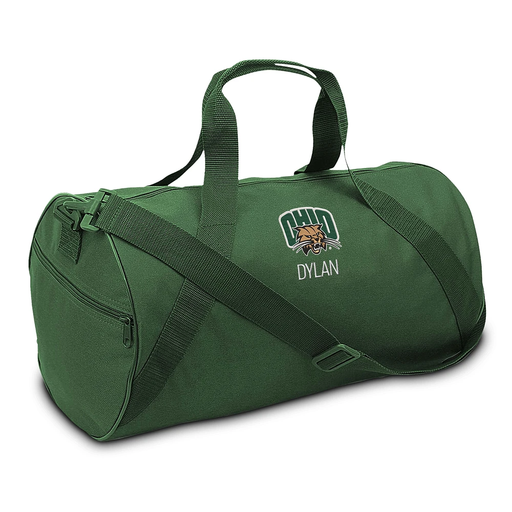 Youth Green Ohio Bobcats Personalized Duffel Bag