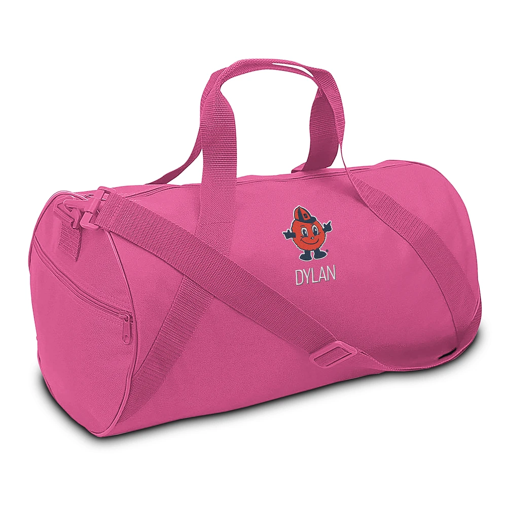 Youth Pink Syracuse Orange Personalized Duffel Bag