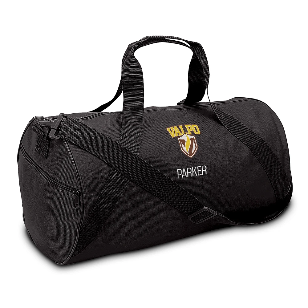 Youth Black Valparaiso University Personalized Duffel Bag