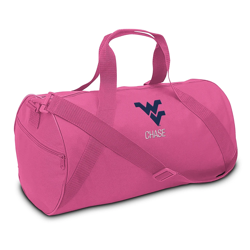 Youth Pink West Virginia Mountaineers Personalized Duffel Bag