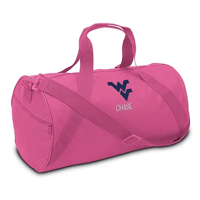 Youth Pink West Virginia Mountaineers Personalized Duffel Bag